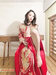 Hot contrast sexy beauty "Tutu" at ang kanyang mga girlfriends VIP group Xiuhe group wedding dress face oral sex, beautiful sexy wedding bride super contrast full version welfare ③ Xiuhe