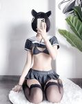 210,000 followers on Twitter, the ultimate beautiful girl, squirting loli princess [rabbit loves squirting] uniforms exposed outdoors, props crape myrtle squirt
