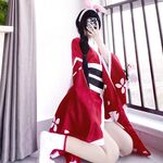 210,000 followers on Twitter, the ultimate beautiful girl, squirting loli princess [rabbit loves squirting] uniforms exposed outdoors, props crape myrtle squirt