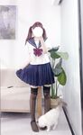 210,000 followers on Twitter, the ultimate beautiful girl, squirting loli princess [rabbit loves squirting] uniforms exposed outdoors, props crape myrtle squirt