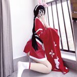 210,000 followers on Twitter, the ultimate beautiful girl, squirting loli princess [rabbit loves squirting] uniforms exposed outdoors, props crape myrtle squirt