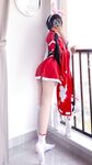 210,000 followers on Twitter, the ultimate beautiful girl, squirting loli princess [rabbit loves squirting] uniforms exposed outdoors, props crape myrtle squirt