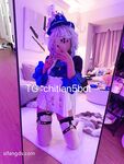【02月最新】可盐可甜COS抽像女菩萨【池甜chitian1】纸飞机付费福利，各种露脸手口交性爱