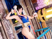 Bite a Bunny Girl ovo 『Street Fighter-Chun Li』ชุดกี่เพ้าดอกพีช