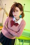 นักศึกษาสาวหน้าอกสวยคุณค่าสูงที่สุด ภาพถ่ายขนาดใหญ่ บริสุทธิ์และลามกอยู่ร่วมกัน