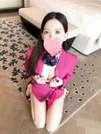 推特最火美腿女神-Chloe霏霏 大韓空姐制服篇，大大眼睛清純得出水