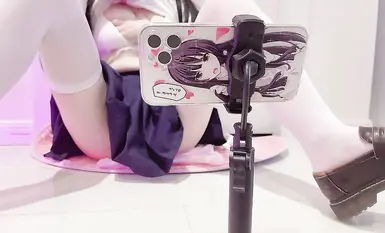 Tóc đuôi ngựa đôi màu trắng mềm mại lớn một con chó cái nhỏ, Lolita lụa trắng chân đẹp, quy mô lớn tự chèn lỗ hồng siêu cám dỗ (3)