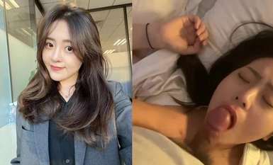 00后粉嫩女大学生化身吃鸡小母狗，被男友按在床上无套爆操怼脸拍摄，粉嫩的嫩穴还被无套内射