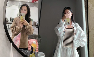 师范大学刚毕业的实习老师，私下里是被调教成吃鸡母狗，被男友按在床上疯狂中出