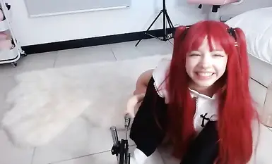 Peminat sahaja [gadis keinginan tulen berusia 19 tahun dengan punggung terbaik] DreamyMoo#cos#lembu#sutera putih#lancap (12)