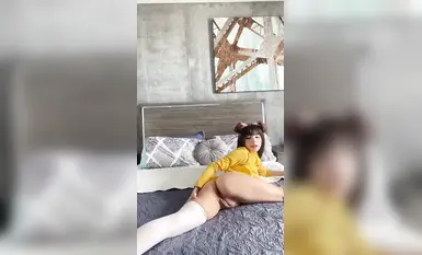 Onlyfans [สาววัย 19 ปี ผู้มีก้นสวยที่สุด] DreamyMoo#cos#cow#white silk#masturbation (9)