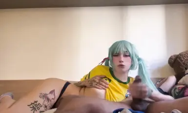 【Amberzinha】巴西初音未來口活精液射在嘴裡