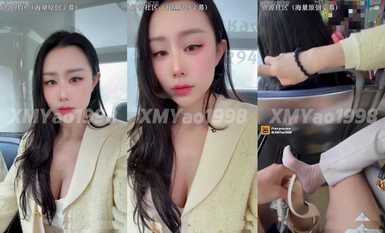 Xi Mengyao-Mendedahkan mukanya di dalam bas, melancap di dalam bas dan menembak ke kasut tumit tinggi, gadis itu terhidu bau dan berpatah balik
