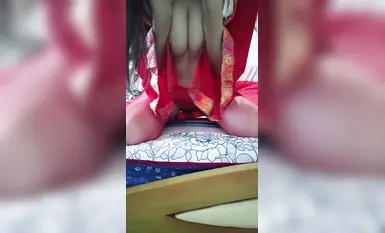 Red tulle stoking merah melancap