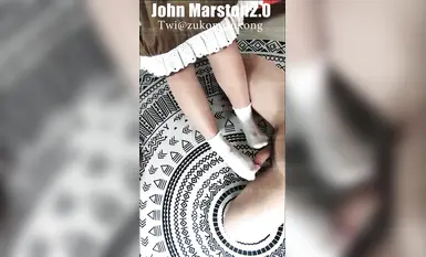 【johnmarston】Stoking kapas sutera Lolita footjob (6)