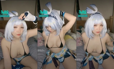 泰國巨乳肥臀Coser【yuuuzu_cos】_露臉露穴_自慰噴水_近距離掰開白虎穴特寫 (5)