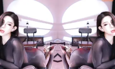 【桃一】開檔連體黑絲_道具狂插