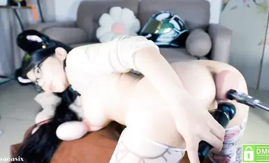 極品身材噴水女神【Baeasian】二次元動漫絲襪宅妹和知性大姐姐的反差沖擊！蒙眼炮機抽插像mg一樣後噴-4