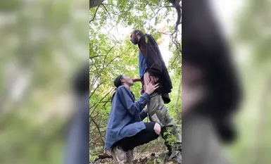 【spideysslut】เซ็กส์กลางแจ้งในป่า