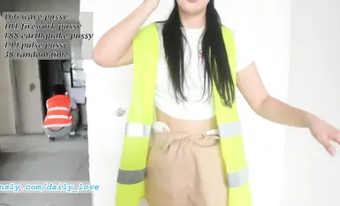 Foreign beauty anchor [daily_love18] Construction site massage room boldly exposed masturbation sexy hot (8)