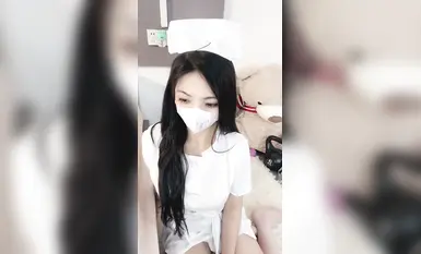 팬더 인형 멋진 큰 가슴 여신 간호사 의상 유혹 손가락 삽입 음부 자위 (3)