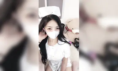 팬더 인형 멋진 큰 가슴 여신 간호사 의상 유혹 손가락 삽입 음부 자위 (3)