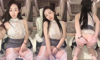 Chengdu Xu Ruoxuan dewi montok super manis, lubang harimau putih, props pecah plug menyeronokkan (1)