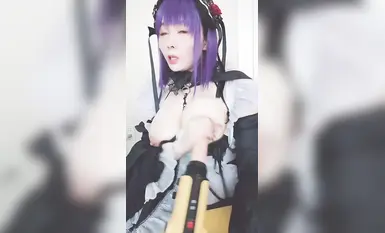 Okada Yui cos #OL #สำเร็จความใคร่ #พุ่ง #อกใหญ่ #ผ้าไหมสีดำ #แฟนเทีย #ปืนกล (18)