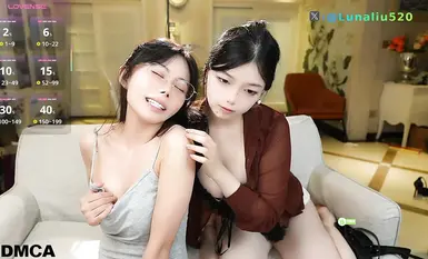 ST_luna520_姐妹近期直播 相互扣B 接吻揉胸 磨豆腐合集 (3)