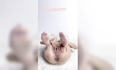 Moonfish orange long legs walang tahi na silk spacer masturbation spray (4)