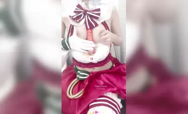 Internet celebrity top white tiger welfare Ji [first love Xiao An] cos masturbation (5)