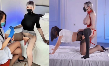 Qiao Qiao "Shemale Rehabilitation Center" My exclusive doctor is also my personal desire tool, super epic Internet celebrity TS high price welfare explosion girlfriend