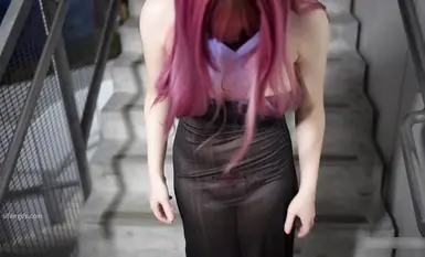 小小Q最新《羞恥露出》LED項圈黑色透視洋裝 街道極限露出