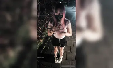 ❤️小小Q｜羞恥露出_黑暗公園，狗鍊強制露出散步