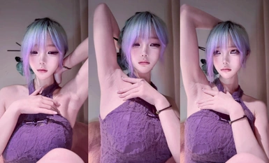 Pengpeng-Lady - Cheongsam, armpit masturbation gesture, eye roll, finger flick, staring at the countdown, armpit special.