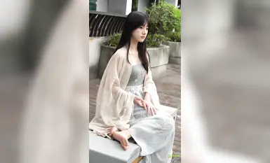 Keistimewaan fotografi model kaki [Lime Film] Gadis tulen dan polos di sebelah [A Huang] Hanfu (2)