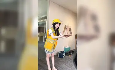 足模攝影福利【青檸映畫 】鄰家清純少女【阿慌】JK外賣員