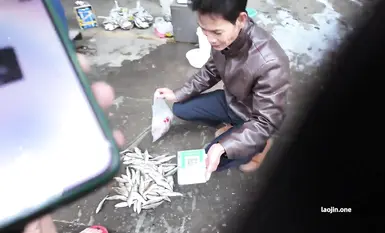 人気インターネットセレブの[cikaimoon]が、日中に広西チワン族自治区の路上で目撃された。多くの若い男性が、彼女が赤い帽子と黒い網を身に着け、道端にいる高齢の男性を誘惑しようとしているのを目撃した。