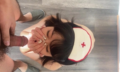 北京石景山北方工業大學大二美女，她又來了，護士套裝來襲 (1)