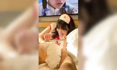 베이징 스징산구에 있는 북중국공업대학교의 아름다운 2학년 여학생이 간호사 복장을 하고 다시 돌아왔습니다(4).