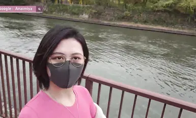 推特网红反差眼镜娘【奶咪Anaimiya】不穿内衣逛街任务2-字幕版