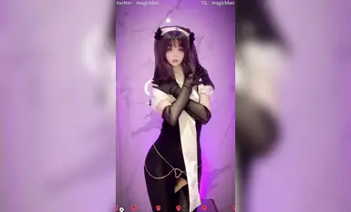 極品嫩妹舞啪福利姬【貝璃珞】最新露臉作品，COSER抖音風動感裸舞 (4)