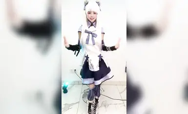Ang pinakabagong gawa ng de-kalidad na batang babaeng mananayaw at AV actress na si [Bei Liluo], isang dynamic na hubad na sayaw sa istilo ng isang cosplayer sa Douyin (5)