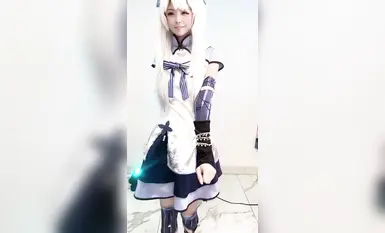 Ang pinakabagong gawa ng de-kalidad na batang babaeng mananayaw at AV actress na si [Bei Liluo], isang dynamic na hubad na sayaw sa istilo ng isang cosplayer sa Douyin (5)