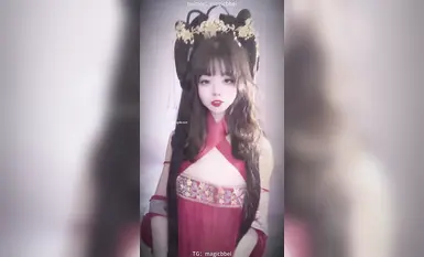 Ang pinakabagong gawa ng de-kalidad na batang babaeng mananayaw at AV actress na si [Bei Liluo], isang dynamic na hubad na sayaw sa istilo ng isang cosplayer sa Douyin (6)