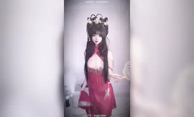 Ang pinakabagong gawa ng de-kalidad na batang babaeng mananayaw at AV actress na si [Bei Liluo], isang dynamic na hubad na sayaw sa istilo ng isang cosplayer sa Douyin (6)