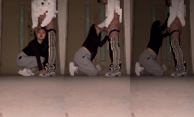 石景山第四位女主，被逼着喝尿女主都哭了，口交达人上线口活已经炉火纯青透着窗景下映射出骚母狗，大肉棒用力插进肥美的大屁股