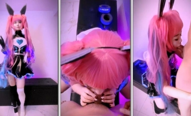 極品嫩妹，舞啪福利姬【貝璃珞】最新露臉作品，燒杯安琪拉的才藝表演，褻玩黑絲包臀女主播 (1)