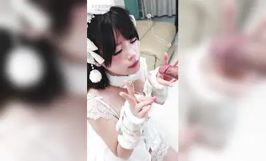 gomu咕姆  白絲甜妹 洛麗塔 露臉口交侍奉