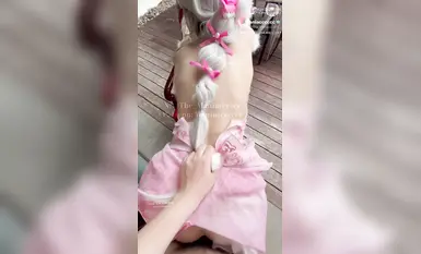 極品COS嫩妹收藏家『Maniacccccc』糊桃 x 小舞，極美顏值 白里透紅的身姿，近距離中出美穴 (1)